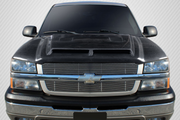 2002-2006 Chevrolet Avalanche (w/o cladding) 2003-2005 Silverado Carbon Creations GT500 Hood - 1 Piece