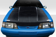1987-1993 Ford Mustang Carbon Creations 2" Cowl Hood - 1 Piece