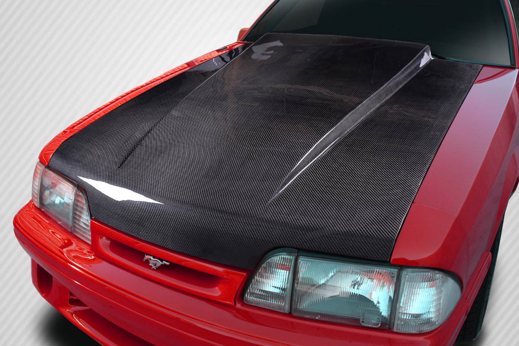 1987-1993 Ford Mustang Carbon Creations Capot de 5,1 cm – 1 pièce