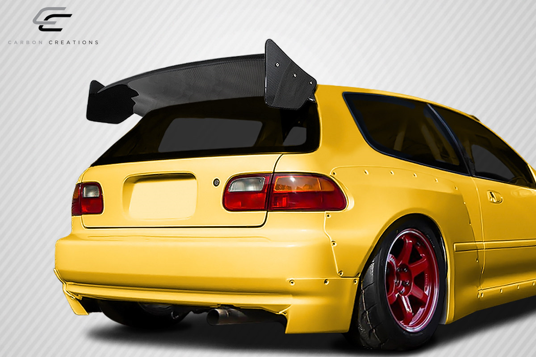 1992-1995 Honda Civic HB Carbon Creations RBS Wing Spoiler - 3 piece