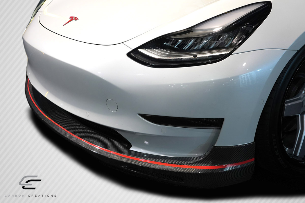 2018-2023 Tesla Model 3 Carbon Creations GT Concept Body Kit - 4 Piece - Includes GT Concept Front Lip (115466) GT Concept Rear Diffuser (115468) GT Concept Side Skirts (115470)