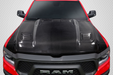2019-2023 Dodge Ram Carbon Creations Rebel Mopar Look Hood - 1 Piece