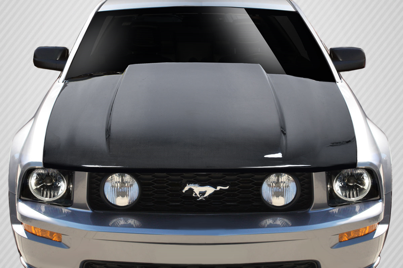 2005-2009 Ford Mustang Carbon Creations 2.5 Inch Cowl Hood - 1 Piece