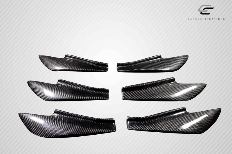 2013-2020 Scion FR-S Toyota 86 Subaru BRZ Carbon Creations GT500 V3 Rear Bumper Canards - 6 Piece