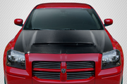 2005-2007 Dodge Magnum Carbon Creations Demon Look Hood - 1 Piece