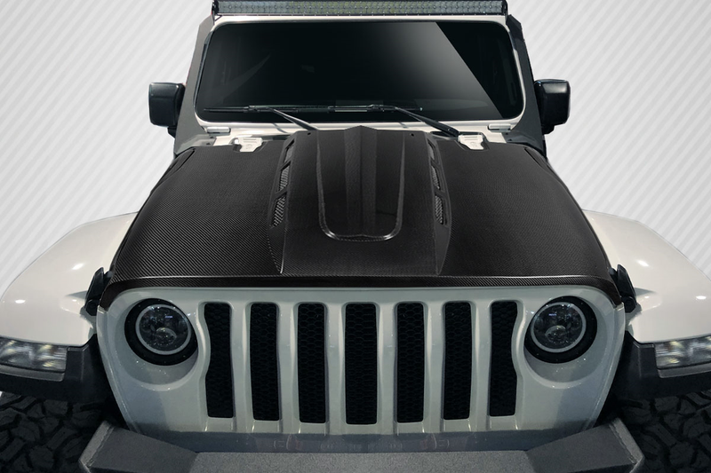 2018-2025 Jeep Wrangler JL Gladiator JT Carbon Creations Energy Hood - 1 Piece