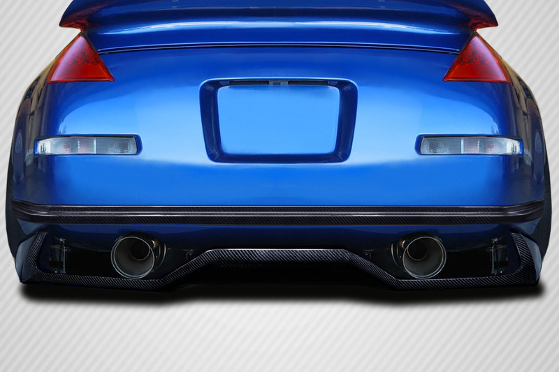 2003-2008 Nissan 350Z Z33 Carbon Creations VTX Rear Diffuser - 2 Piece