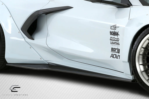 2020-2022 Chevrolet Corvette C8 Carbon Creations Gran Veloce Side Skirt Splitters - 2 Piece