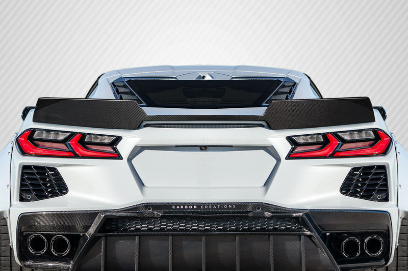 2020-2025 Chevrolet Corvette C8 Carbon Creations Gran Veloce Wicker Bill Rear Wing Spoiler - 1 Piece