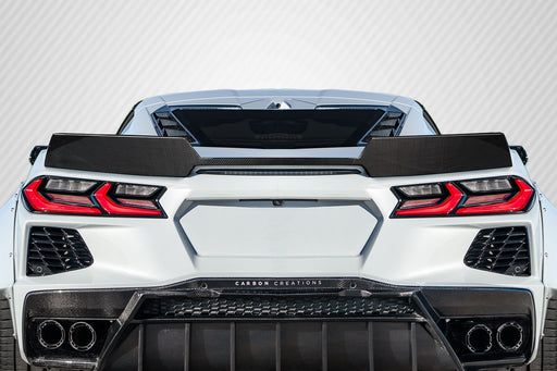 2020-2023 Chevrolet Corvette C8 Carbon Creations Gran Veloce Wicker Bill Rear Wing Spoiler - 1 Piece