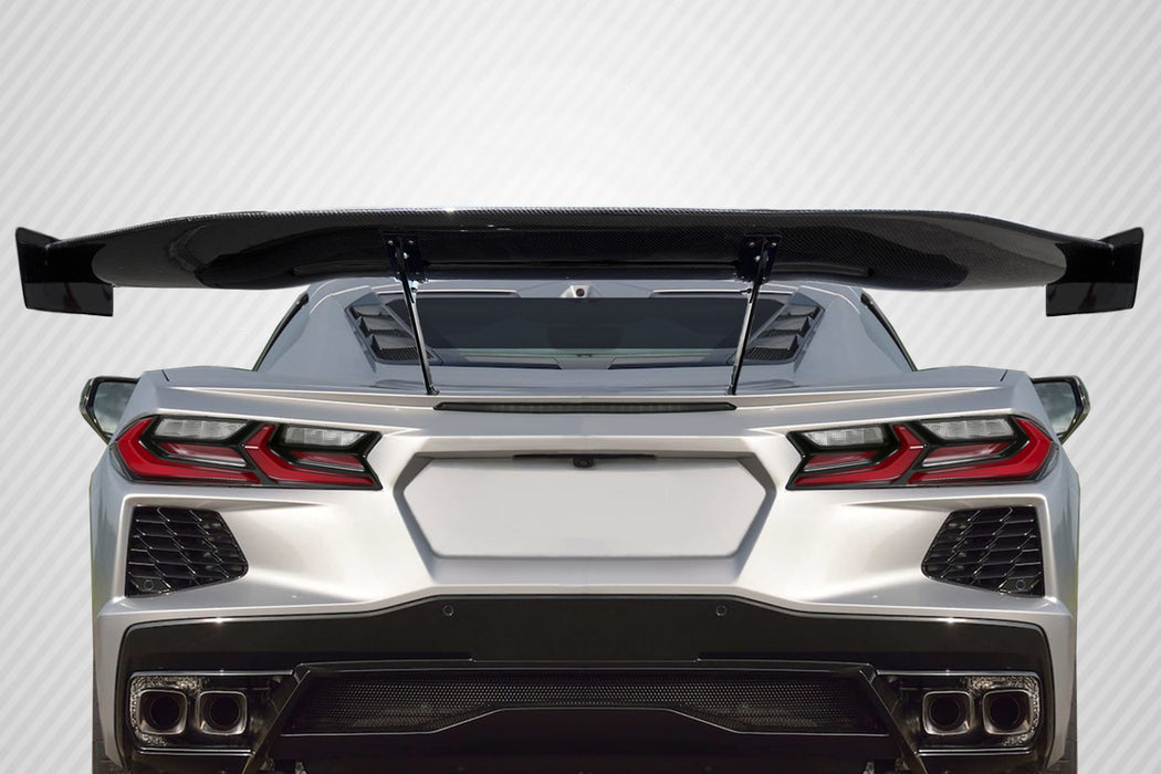 2020-2023 Chevrolet Corvette C8 Carbon Creations Gran Veloce GT Rear Wing Spoiler - 5 Piece