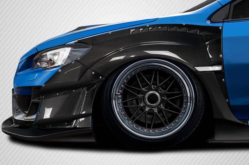 2015-2021 Subaru WRX STI Carbon Creations VRS Wide Body Front Fenders - 8 Piece