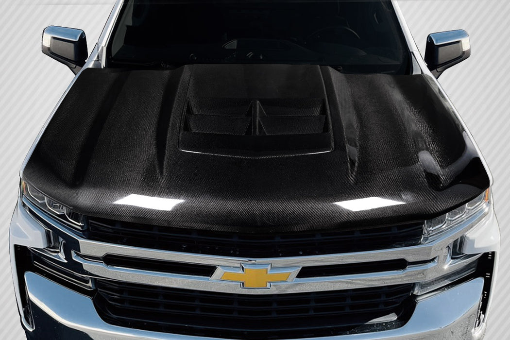 2019-2023 Chevrolet Silverado 1500 Carbon Creations ZL1 Look Hood - 1 Piece