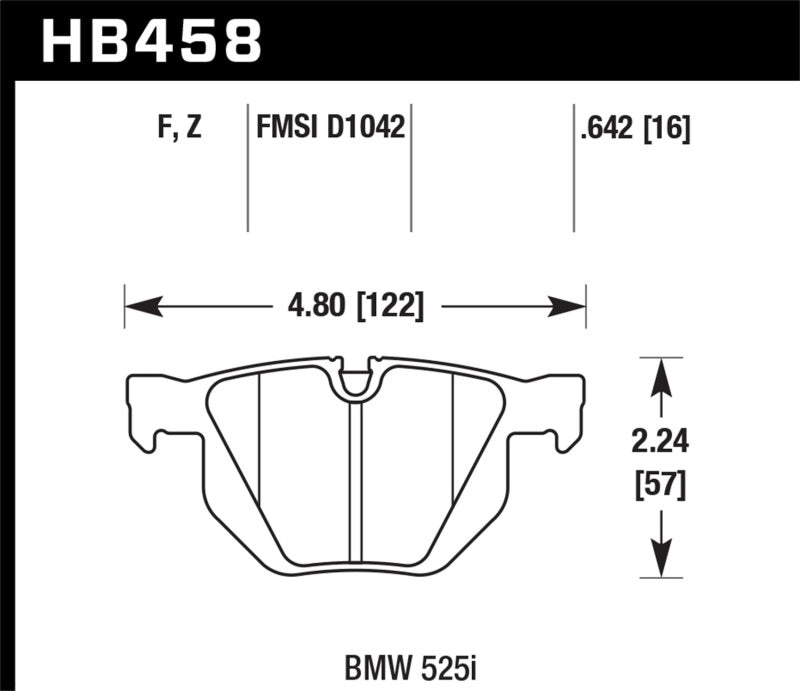 Plaquettes de frein arrière de rue en céramique Hawk 07-08 BMW X5 3.0si / 09-13 X5 Xdrive / 10-13 X6 Xdrive Performance