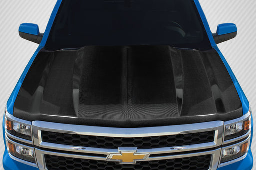 2014-2015 Chevrolet Silverado Carbon Creations 2" Cowl Hood - 1 Piece
