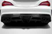 2014-2016 Mercedes CLA Class Carbon Creations Burnout Rear Diffuser - 1 Piece
