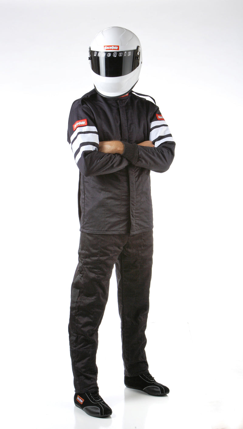 121004 Veste de combinaison anti-feu multicouche RaceQuip Racing Driver, SFI 3.2A/ 5 , Noir Med-Tall