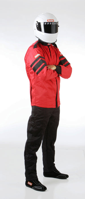 121017 RaceQuip Veste de costume de pilote de course multicouche, SFI 3.2A/5, rouge 2X-Large