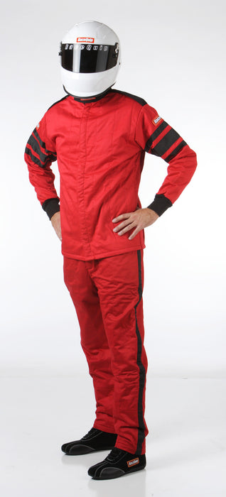 121015 RaceQuip Multi Layer Racing Driver Fire Suit Jacket, SFI 3.2A/ 5 , Red Large