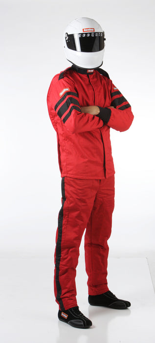 121017 RaceQuip Multi Layer Racing Driver Fire Suit Jacket, SFI 3.2A/ 5 , Red 2X-Large