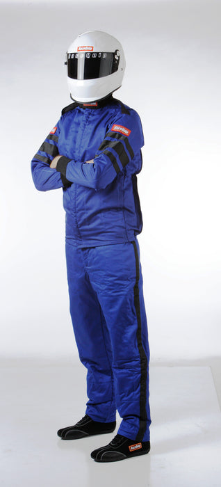 121026 RaceQuip Multi Layer Racing Driver Fire Suit Jacket, SFI 3.2A/ 5 , Blue X-Large