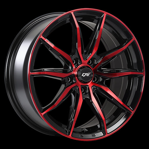 DAI Wheels Frantic Gloss Black - Machined Face - Red Face