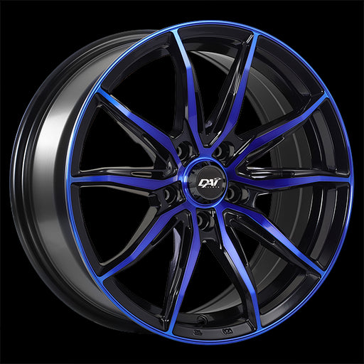 DAI Wheels Frantic Gloss Black - Machined Face - Blue Face