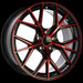 DAI Wheels A-Spec Gloss Black - Machined Face - Red Face