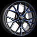 DAI Wheels A-Spec Gloss Black - Machined Face - Blue Face
