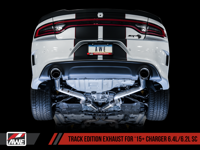 Échappement AWE Tuning 2015+ Dodge Charger 6.4L/6.2L Supercharged Track Edition - Chrome Silver Tips
