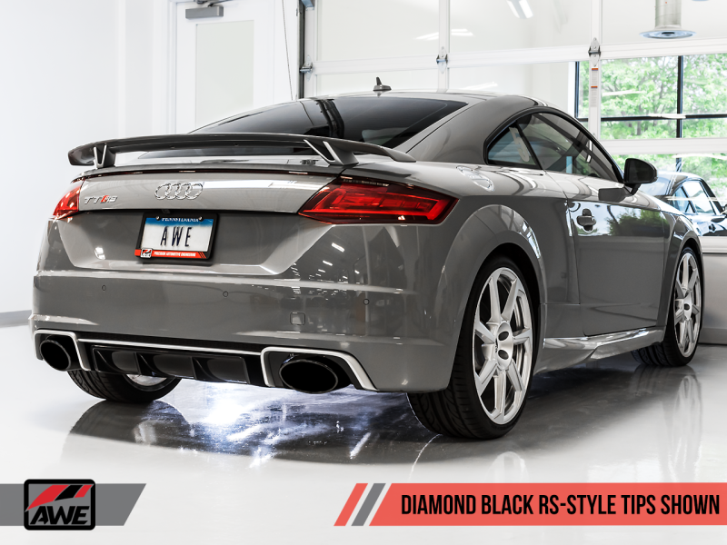 AWE Tuning 18-19 Audi TT RS 8S/RK3 2.5L Turbo Track Edition Échappement - Diamant Noir Embouts RS-Style
