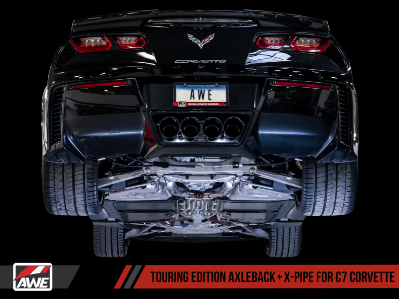 AWE Tuning 14-19 Chevy Corvette C7 Z06/ZR1 (sans AFM) Édition Touring Échappement arrière avec embouts chromés