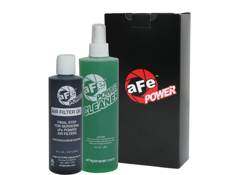 aFe Kit de restauration de filtre à air (8oz Squeeze Oil &amp; 12oz Spray Cleaner) - Noir