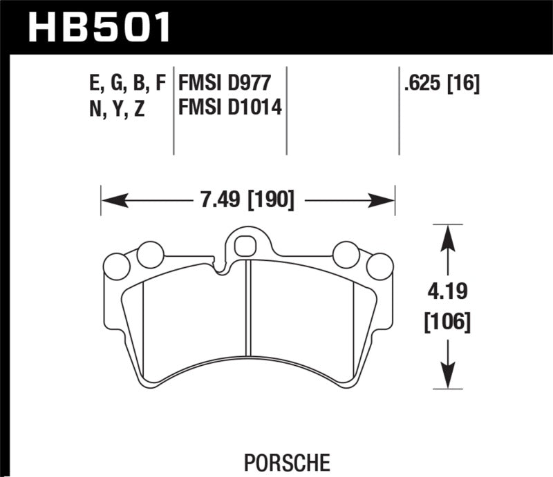 Plaquettes de frein avant Hawk 5.0 Premium pour Audi Q7 2007-2014