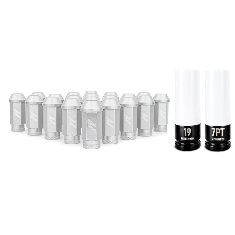 Mishimoto Écrous de roue antivol en aluminium M12x1.25, lot de 20, argent