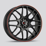 Drag DR34 flat black red lip