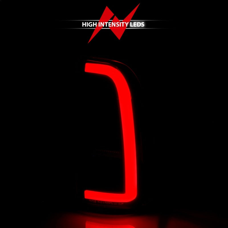 ANZO 00-06 Toyota Tundra (Std. Bed/Reg Cab) Feux arrière LED avec barre lumineuse Boîtier noir Lentille fumée