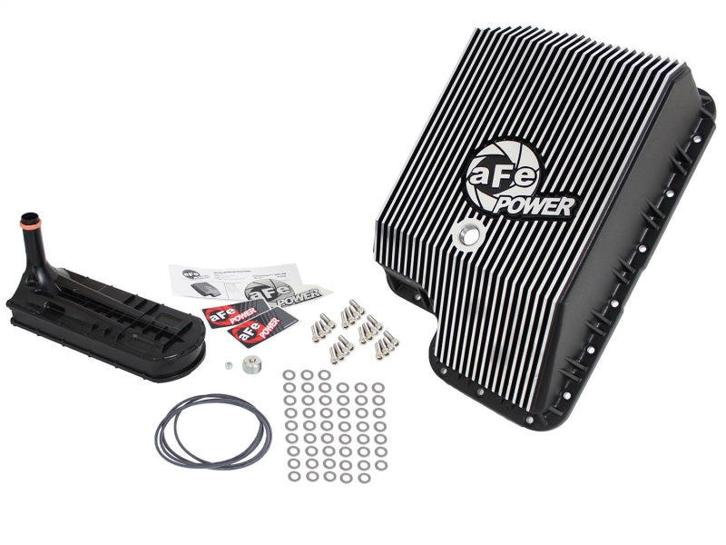 afe Transmission Pan (noir); Camions diesel Ford 03-10 V8-6.0/6.4L (td)