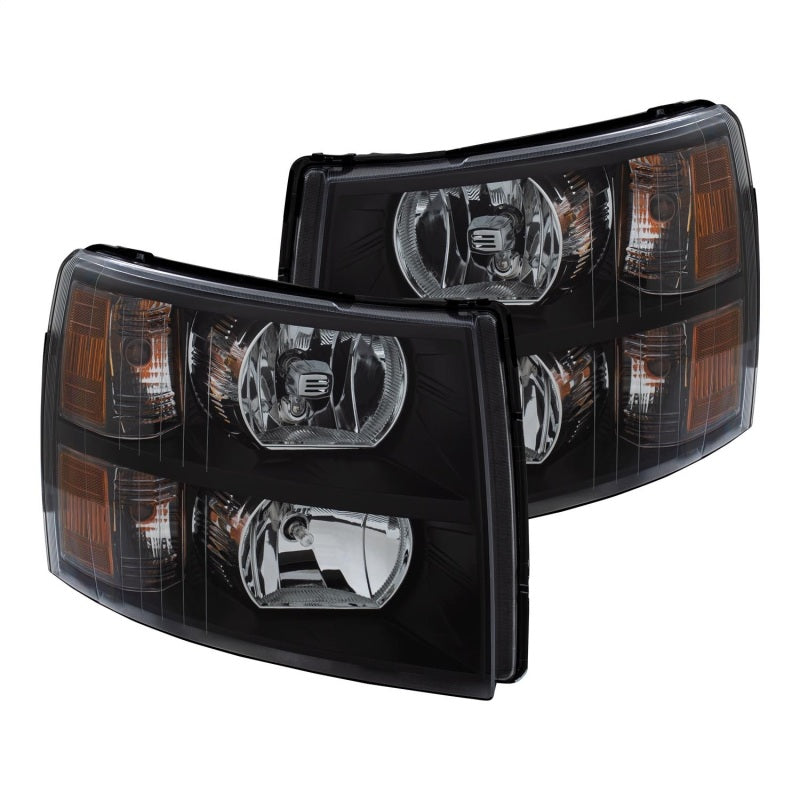 ANZO 2007-2013 Chevrolet Silverado Cristal Phares Noir