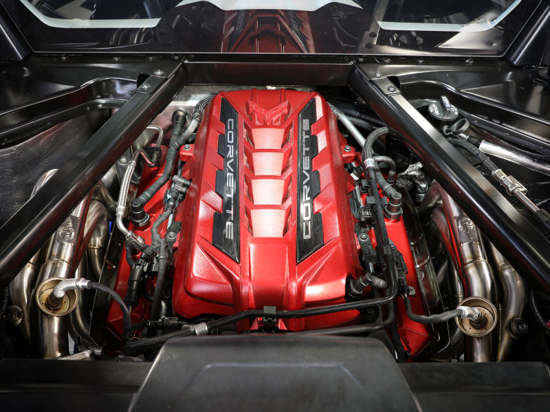 aFe Twisted 304SS Header 2020 Chevy Corvette (C8) 6.2L V8 - Revêtement en céramique de titane