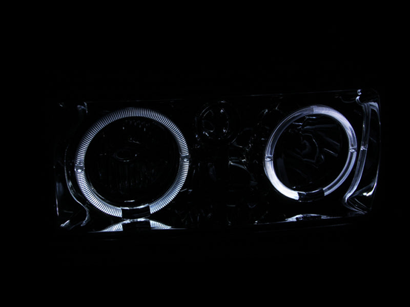 ANZO 1991-1994 Phares en cristal Toyota Land Cruiser avec Halo Chrome