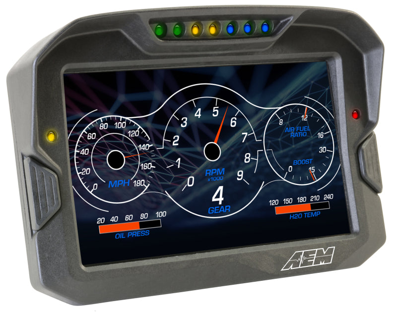 AEM CD-7 Logging GPS Enabled Race Dash Affichage numérique en fibre de carbone sans VDM (entrée CAN uniquement)