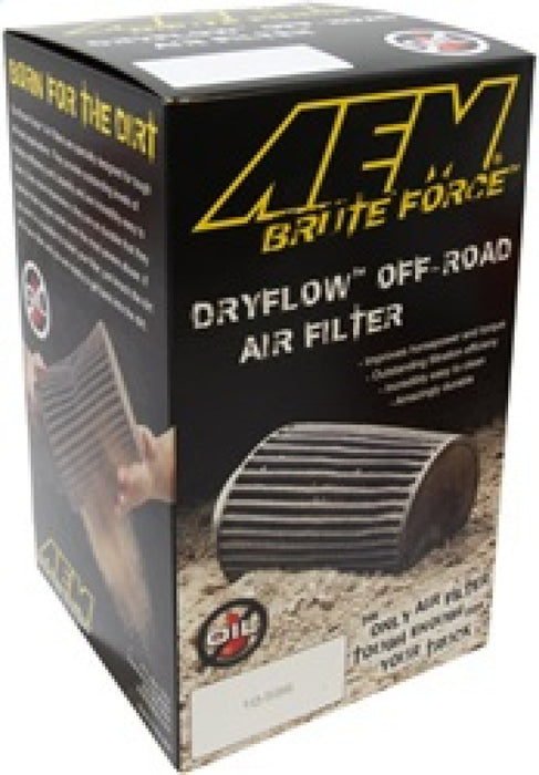 Filtre à air conique AEM Dryflow 2,75 pouces ID de bride / 6 pouces OD de base / 5,125 pouces OD supérieur / 9,125 pouces de hauteur