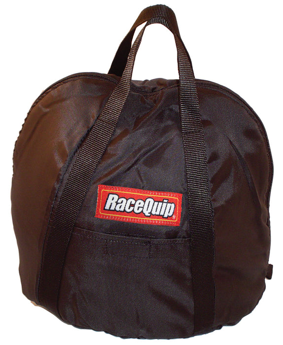 300003 RaceQuip Heavy Duty Oversize Fleece Lined Zippered Helmet Bag, Noir