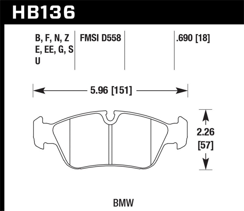 Plaquettes de frein avant Hawk 9012 Race bleues pour BMW Série 318 (92-99) / Série 325 (01-07) / Série 328 (98-00)