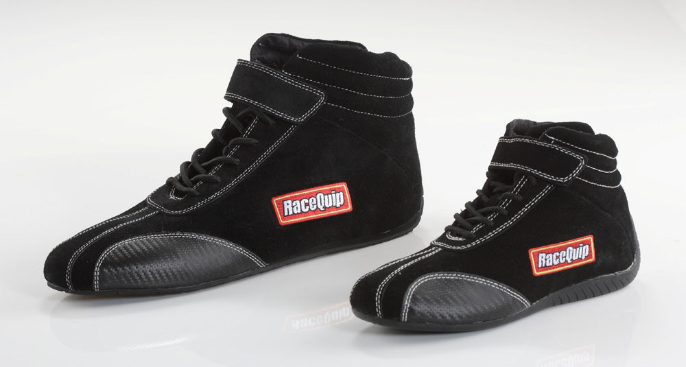 30500105 RaceQuip Euro Carbon-L Series Race Shoes SFI 3.3/ 5 Certified, Black Size 10.5