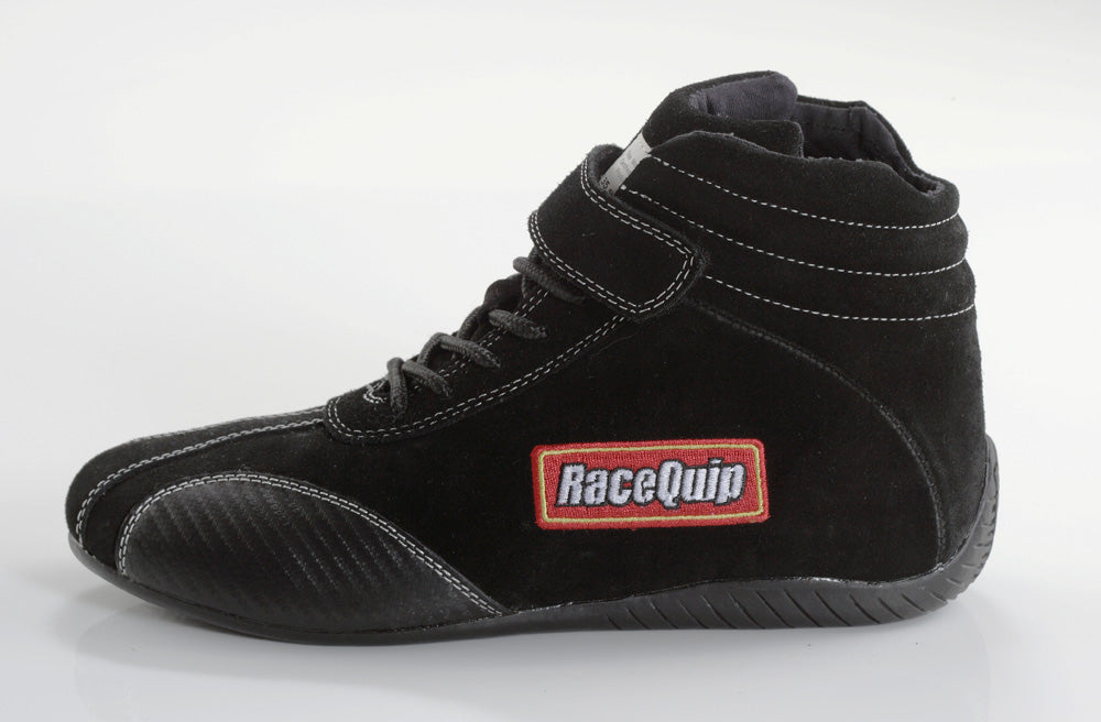 30500010 RaceQuip Euro Carbon-L Series Race Shoes SFI 3.3/ 5 Certified, Black Size 1.0