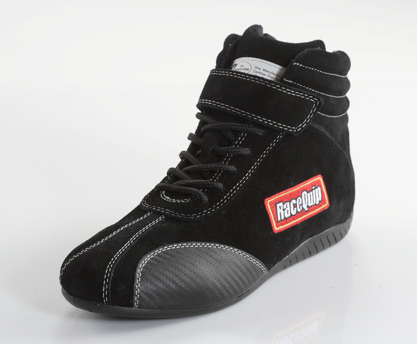 30500075 RaceQuip Euro Carbon-L Series Race Shoes SFI 3.3/ 5 Certified, Black Size 7.5