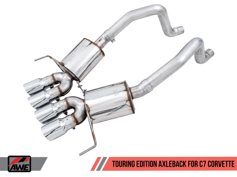 AWE Tuning 14-19 Chevy Corvette C7 Z06/ZR1 (sans AFM) Édition Touring Échappement arrière avec embouts chromés