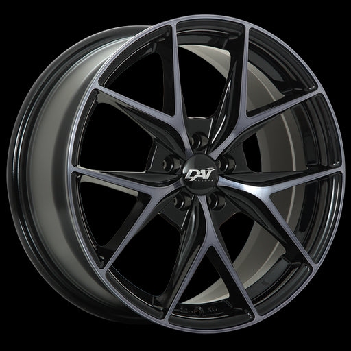 DAI Wheels Elegante Gloss Black - Machined Face - Smoked Clear